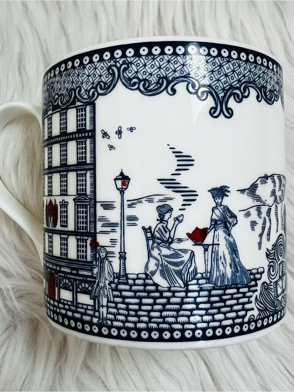 Fortnum & Mason Albion Time for Tea Intricate English Folklore Woodcut